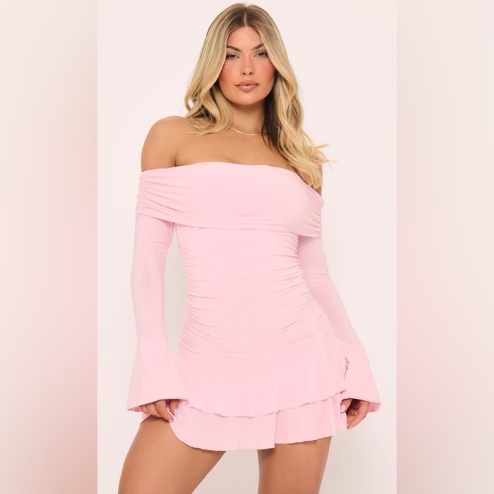 Off Shoulder Mini Dress - Picture 3 of 13